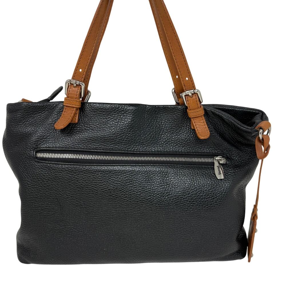 Valentina Made in Italy Pebble Leather Satchel Bag Purse Mini Tote